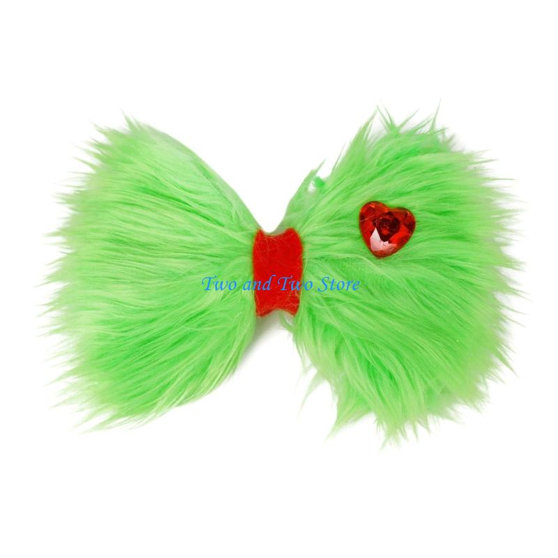 HX6F Plush Hairpiece Lightweight Christmas Themed Hair Clip/Headband For Holiday Event Children Costume Accessory