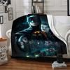 1pc Batman Joker Flannel Throw Blanket - HD Printed Lightweight Soft Warm All-Season Blanket for Sofa, Bed, Travel, Camping 077
