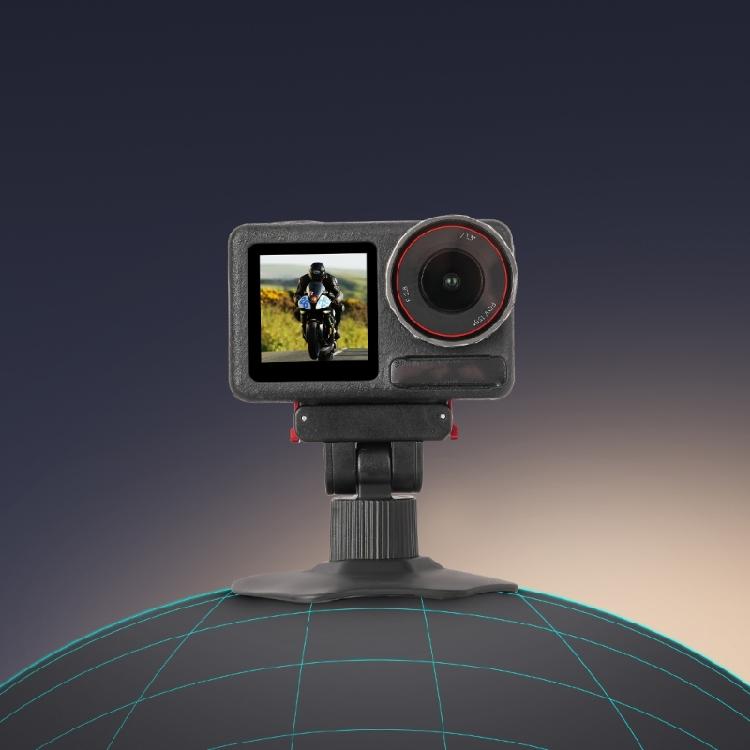 Helmet Camera Holder Compatible for Action 5Pro/4/3/2 Camera, 360°Rotating Joint and Adhesive Base for Outdoor Action Recording