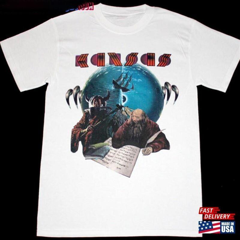 Kansas Rock Band Point Of Know Return Monolith Album T-Shirt White NI1261 Unisex T-Shirt S