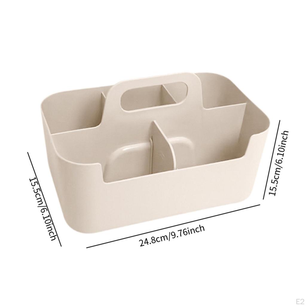 Caddy z uchwytem Wielofunkcyjny organizer Dzielony pojemnik do przechowywania Możliwy do układania w stosy Koszyk na biurko