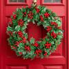 Christmas Red Fruit Decoration Wreath Simulation Berry Decoration Christmas Vine Circle Window Layout Wall Hanging Wreath