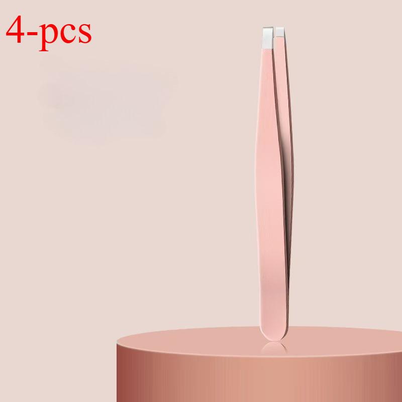 4-piece set tweezers eyebrow tweezers 9.6cm stainless steel tweezers for beard and eyebrow shaping