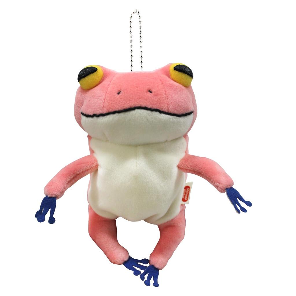 Shinada Global Mochi Series Mochikaeru Pink 7 x 5 x 14cm Plush Frog Animal (mini) MOKR-0088P