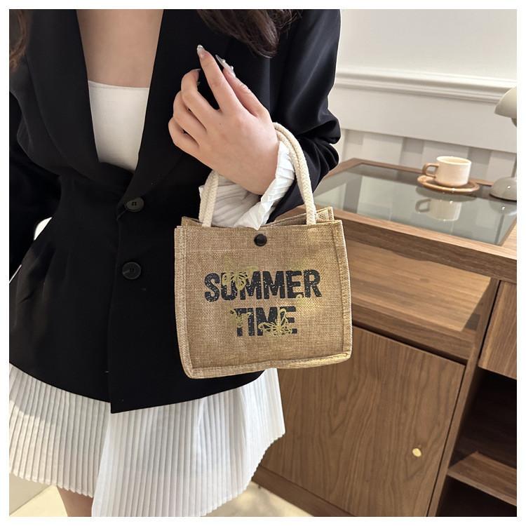 2024 New Canvas Small Bag Women's Tote Bag Street Fashion Commuter Casual Handbag