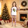 Christmas Print Matching Family Pajama Set Long Sleeve Round Neck Sleepwear