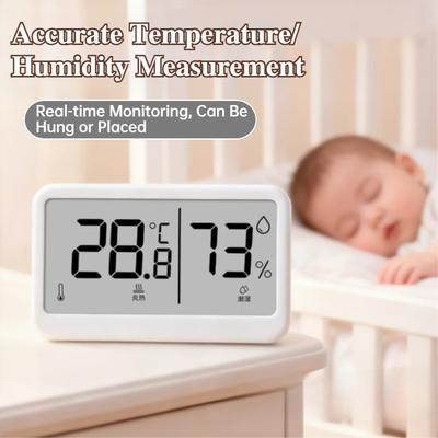 Langlebiger Tragbarer Temperatur-Feuchtigkeitsmesser Mini Bequemer Temperaturerkennungssensor LCD Digitales Hygrometer Haushalt