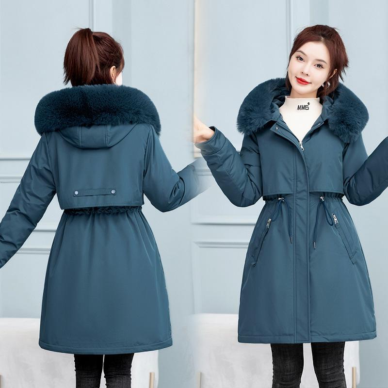 Medium and Long Waist Pie Overcomes Women's Winter New Products, Loose Fashion Hooded Down Cotton Jacket Women