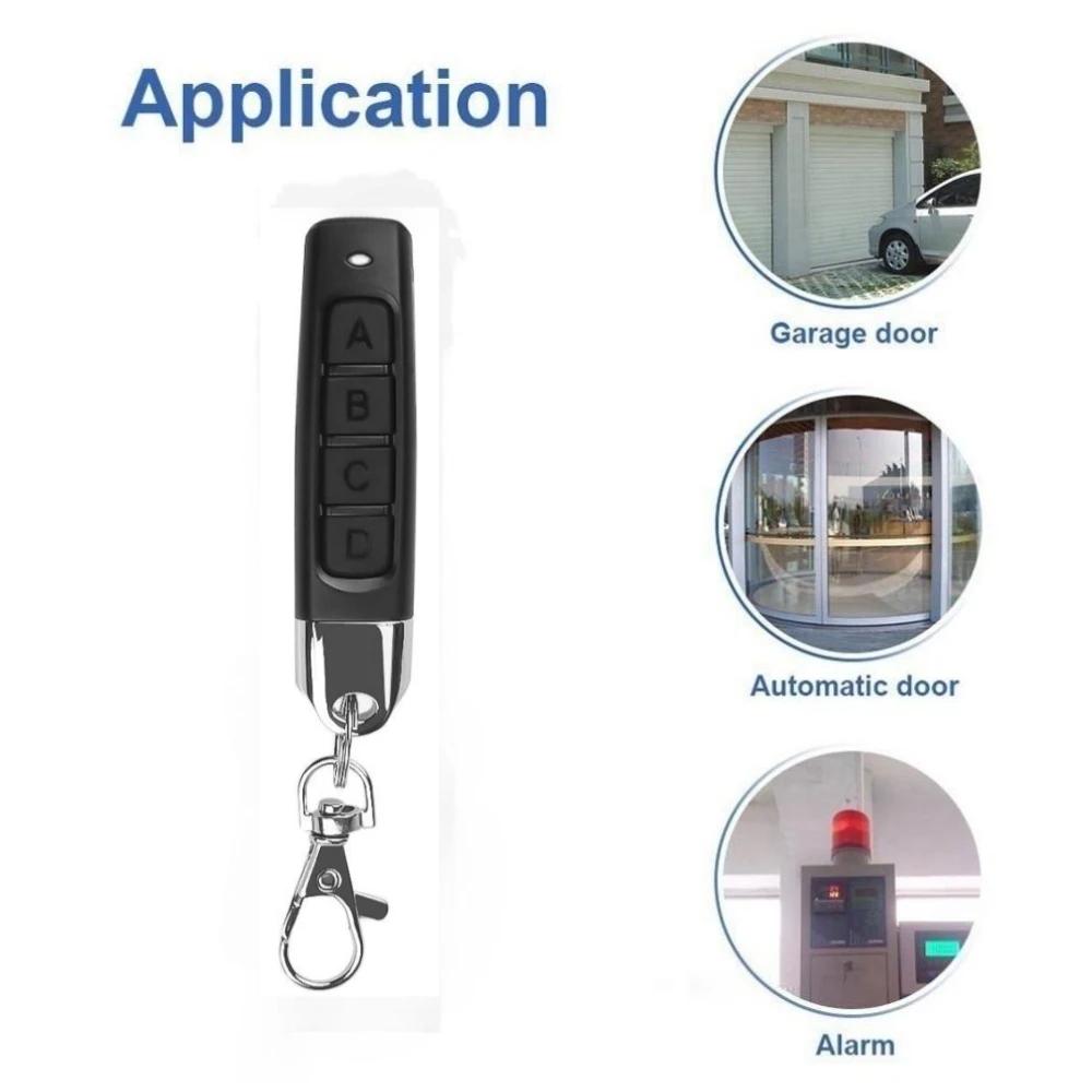 50-10PCS Remote Control 433MHz Car Key Garage Door Gate Opener Remote Control Duplicator Clone Cloning Code 4-Button Transmitter