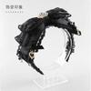 Sweet Flower Marriage Gothic Handmade Hair Accessories Versatile Headdress Lolita Lace Bow KC Headband