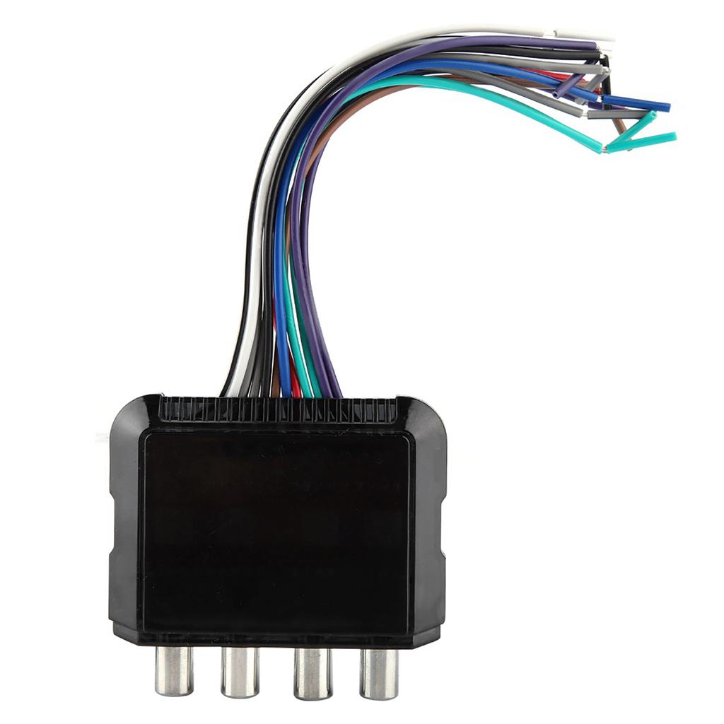 Car Stereo Subwoofer 4 Channel High to Low Audio Converter with Power Amplifier Control Wire