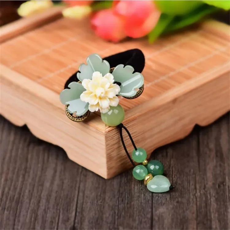 Fashion Hanfu Elegant Women National Wind Classical Hair Circle Rubber Band Retro Wind Han Elements Head Rope