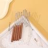 1Pc Stainless Steel Stick with Wooden Handle for Mixing and Stirring Nail Polish Gel and Foundation Color Mixing Stick