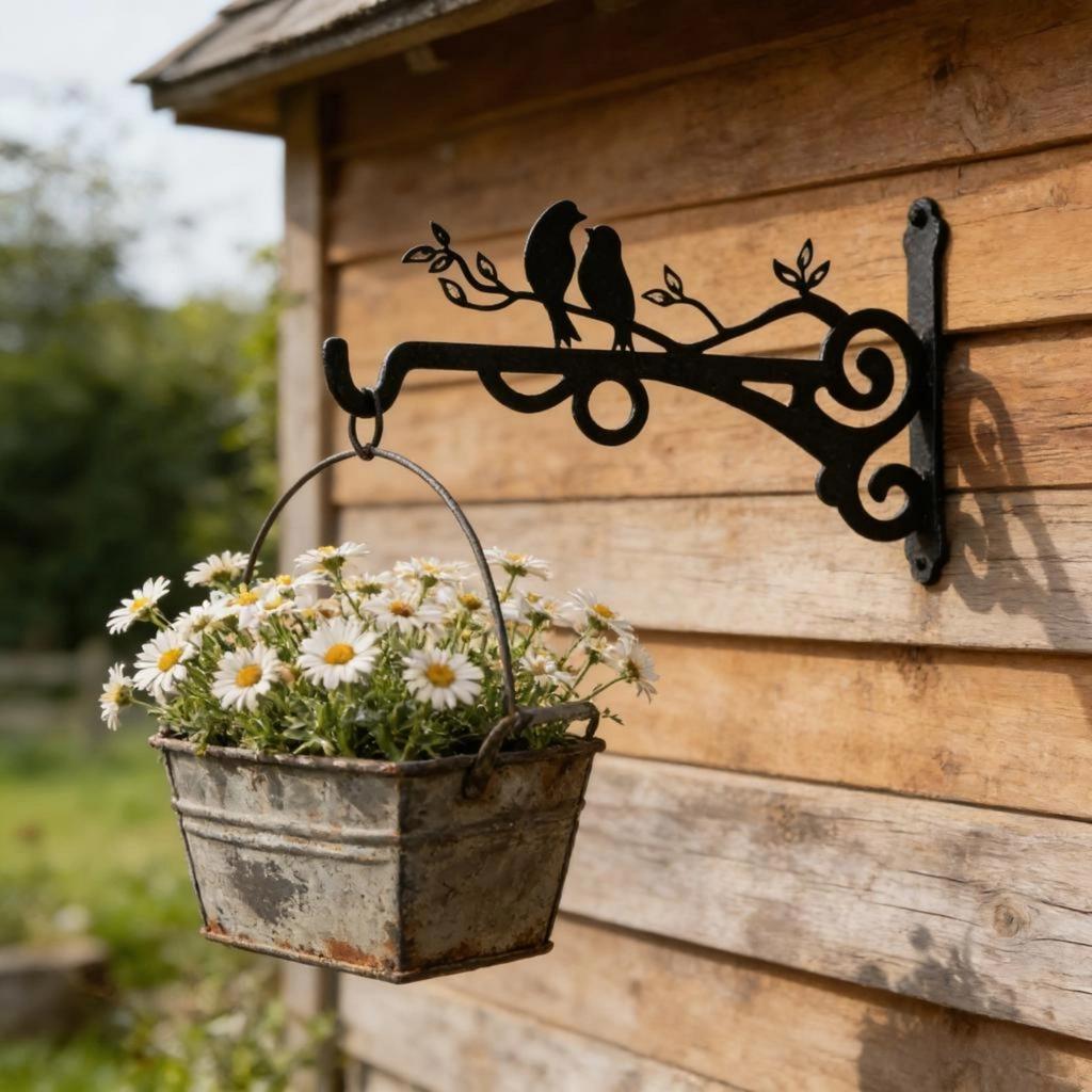 Heavy Duty Versatile Bird Pattern Metal Plant Hangers Hook Support Ideal For Decorating Homes Offices And Garden Spaces