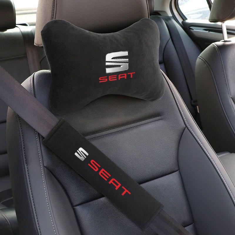 Car Headrest Rest Neck Pillow Cushion Seat Belt Shoulder Pad for Seat Leon Cupra Ateca Ibiza Arona Tarraco Alhambra Accessories