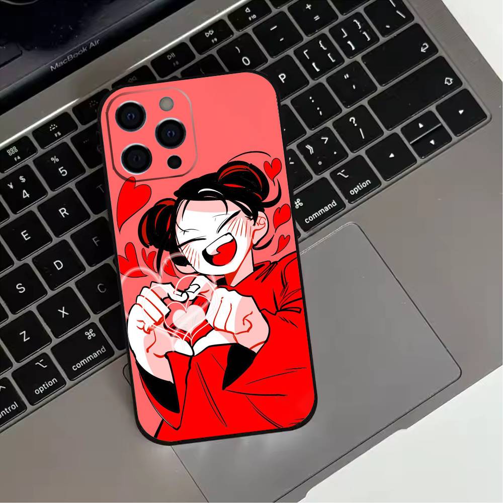 Pucca Cute Love Phone Case For iPhone 17,16,15,14,13,12,11 Plus,Pro Max,XS,Soft Silicone Black Cover