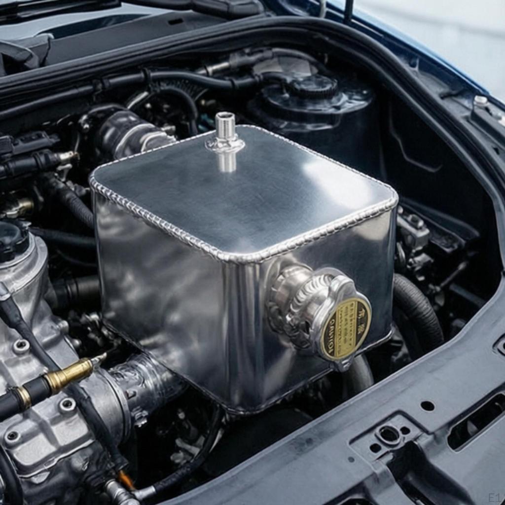 Hliníková nádržka chladicí kapaliny s držákem Univerzální expanzní nádoba pro auto