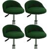 4 Pack of Stretch Short Back Chair Cover Slipcover with Short Round Backs Arms Curved Accent Counter Bar Stool Slipcover for Home Hotel Bedroom