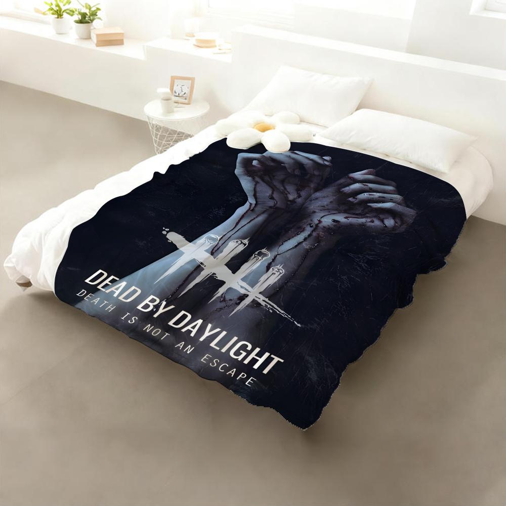 

Game Dead by Daylight Throw Flannel Throw Blanket: Soft Kid-Friendly Warm Anti-Static All Season Washable Couch Bed Home 75x90cm