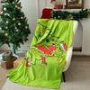 Christmas Atmosphere Cartoon Green Monster Blanket Soft And Comfortable Flannel Home Blanket Digital Printing Blanket