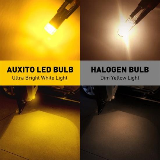 2PCS LED T10 194 White 168 Canbus Amber Red License Dome Side Marker Light Bulb