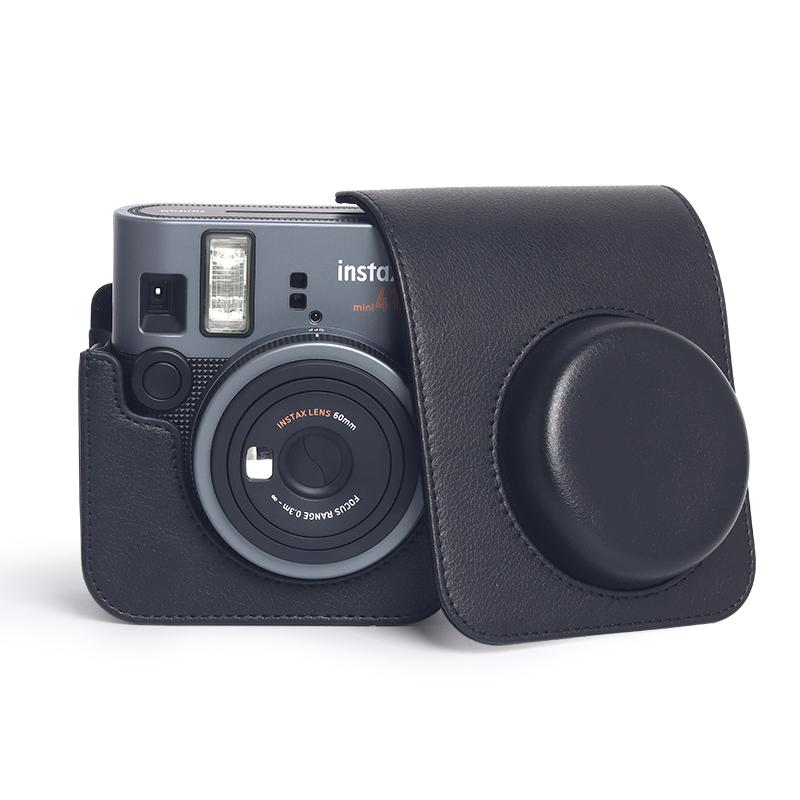 

[Фотолабораторія] Чохол для камери Instax Mini 41 з ПУ шкіри М який захисний чохол з ремінцем CAA93 чорний