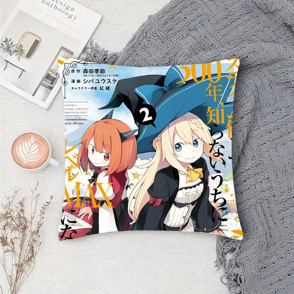 I've Been Killing Slimes For 300 Years And Maxed Out My Level Anime Pillow Case Sofa Cushion Cover Room Home Decoration