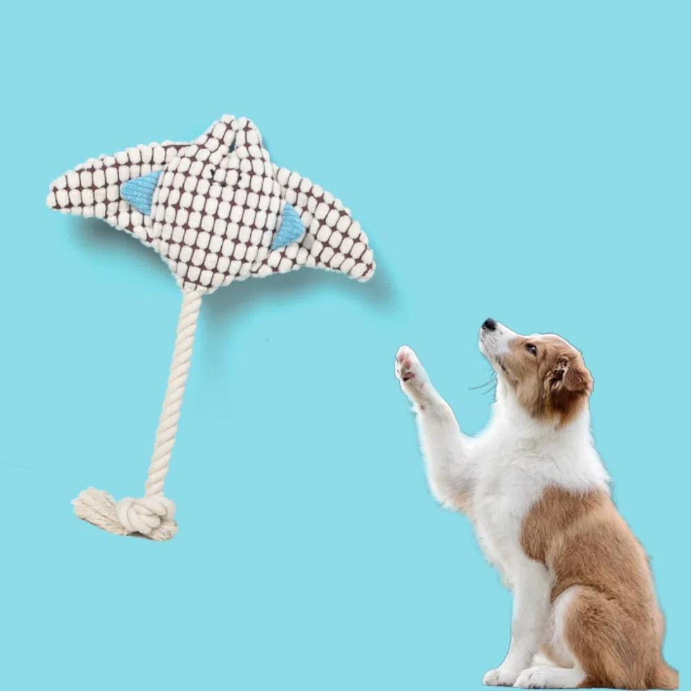 Washable Dog Plush Toy Bite Resistant Corduroy Dog Toy Dog Chew Toy Relieve Boredom