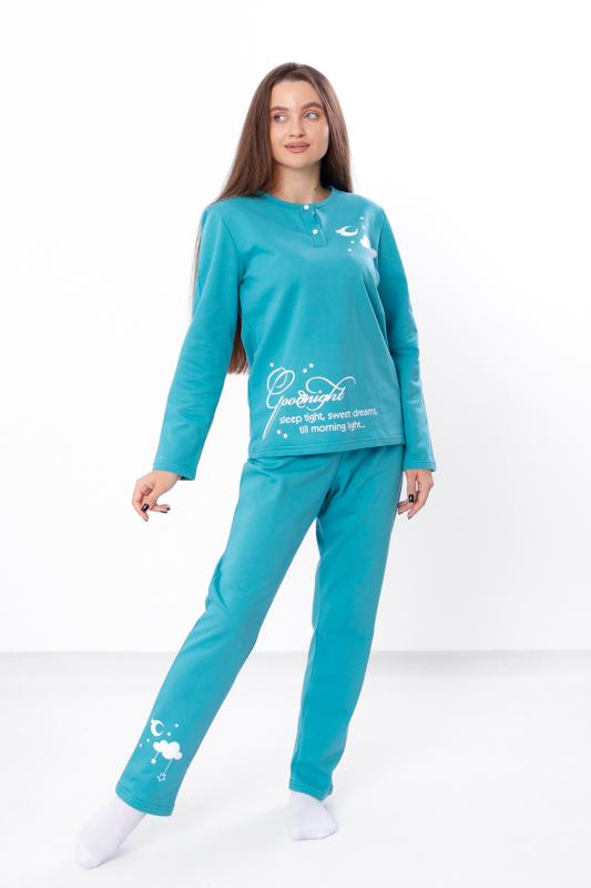 Women’s Warm Pajama Set – Cozy Long Sleeve Top & Pants with Button Closure, Demi-Season, 8240-023-33-1 HC