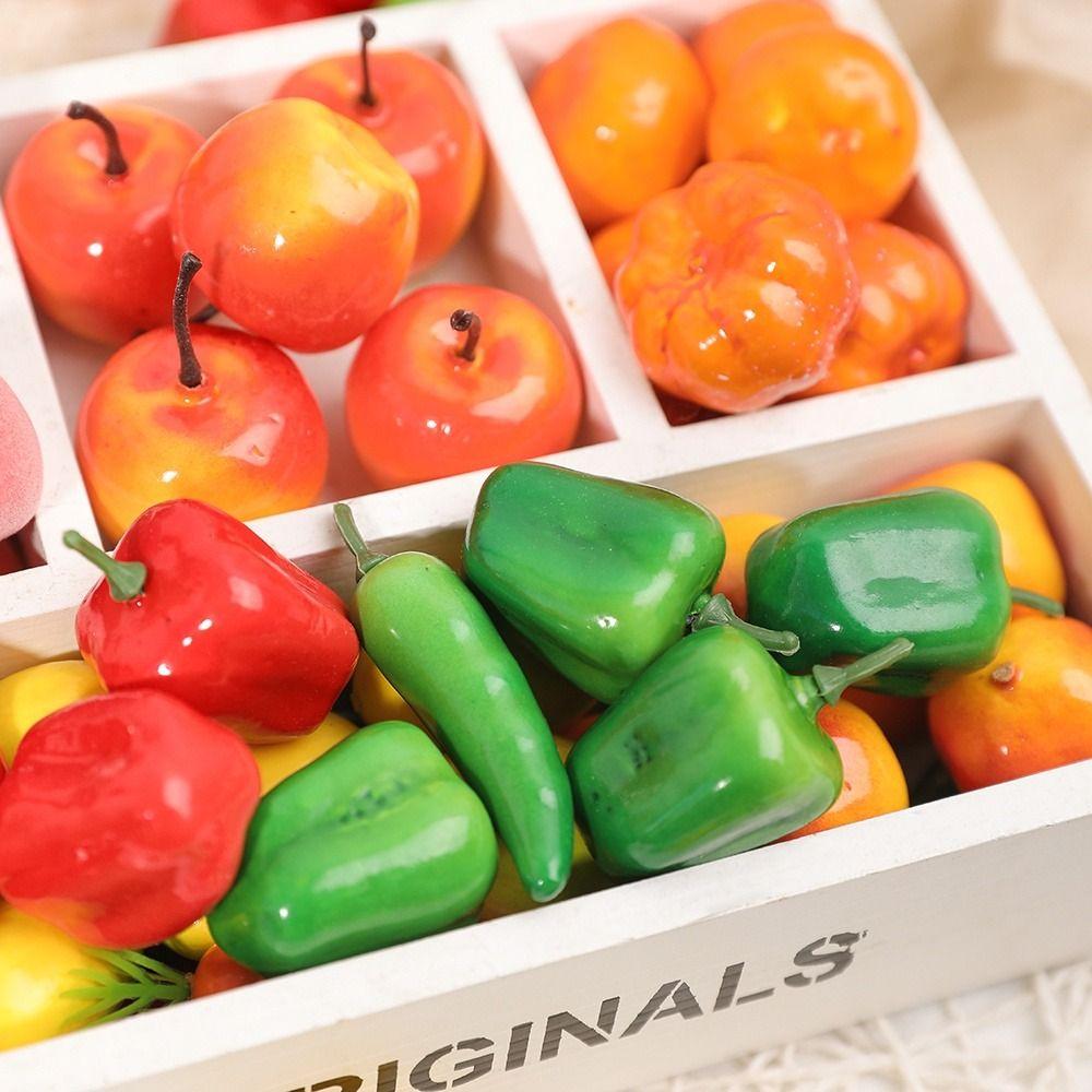 

Room Decoration Simulation Fruits Vegetables Mini Fake Apples Lemons Gift Food Model 10