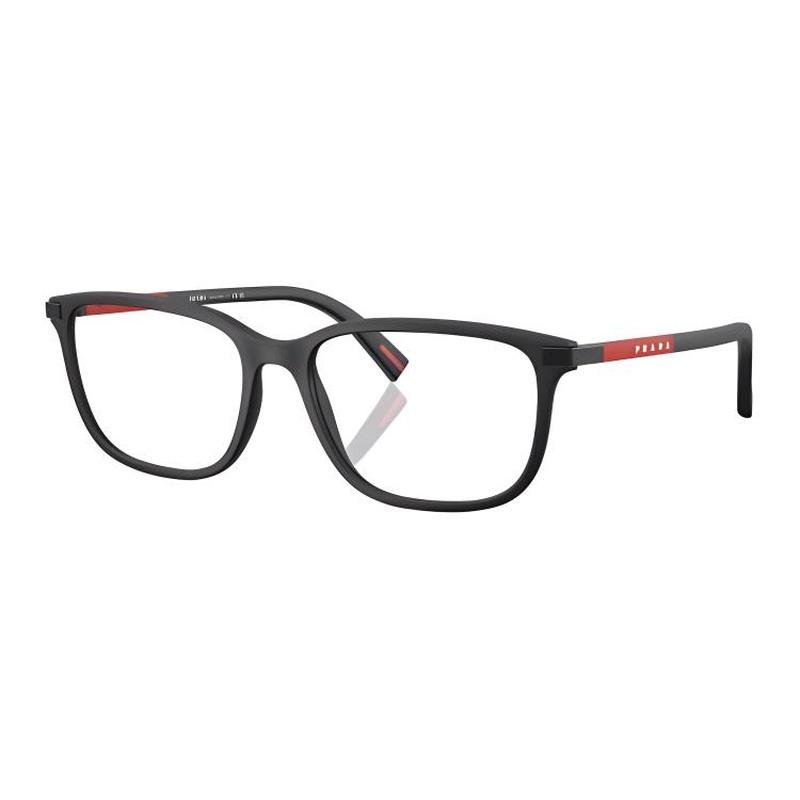Prada Mirror side logo irregular optical frame men s black Black 54 чёрный