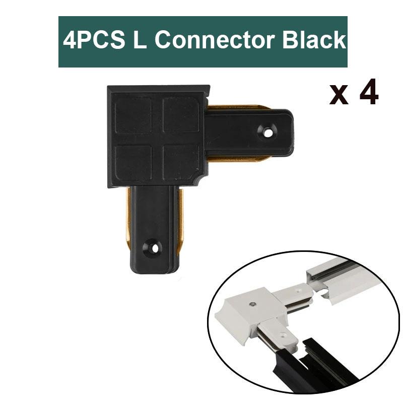 Set șină șină de iluminat cu 2 fire 0.5M Spot LED lampă pe șină pentru sufragerie Conectori drepte/în formă de L Cutie de tavan