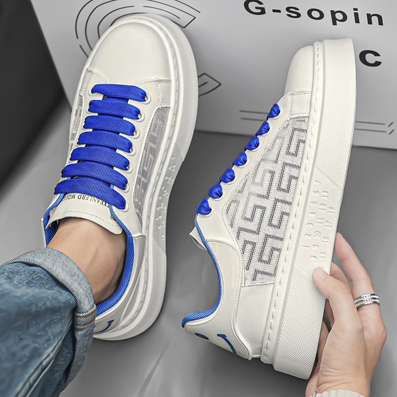 2024 Nuove Scarpe Sportive da Uomo Traspiranti con Lacci Resistenti all'Usura e Comode Scarpe da Skate Personalizzate con Faccina Sorridente Scarpe Casual