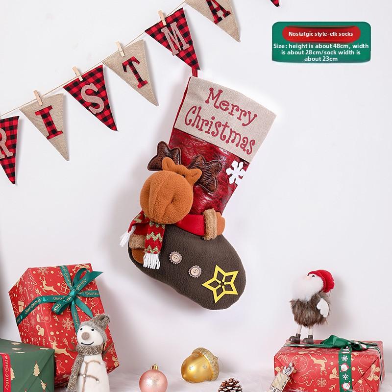 

Новые рождественские украшения высококачественные мультяшные рождественские носки объемные носки подарочный пакет декоративные носки подвеска See option diagram