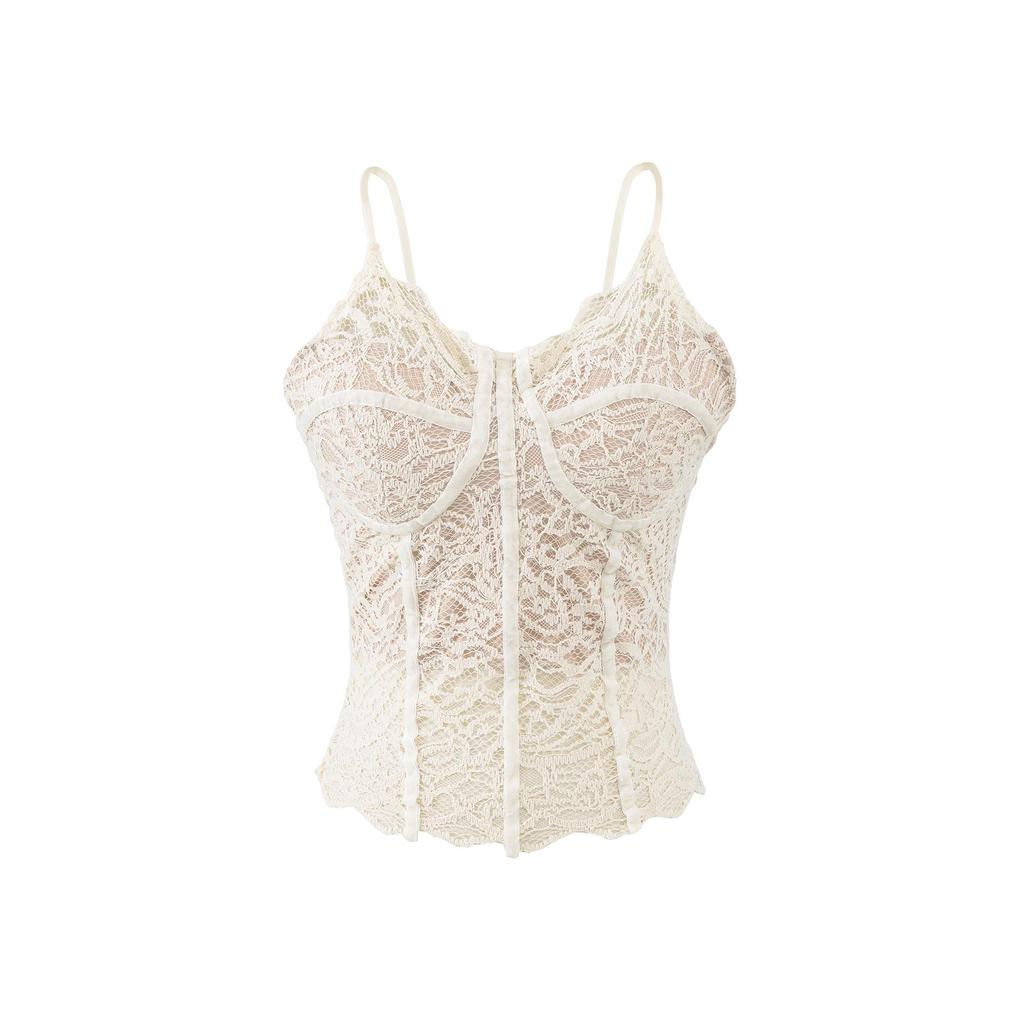 Women's Lace Camisole with Chest Pads - 2025 Slim-Fit, Versatile Base Layer, Wear as Outer or Inner Top