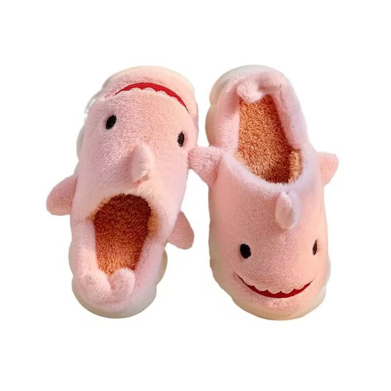 New cute shark cotton slippers home shoes cartoon fashion comfortable thick sole cute parent-child cotton shoes