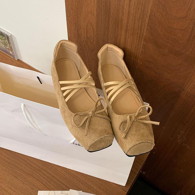 Fashion Footwear Slip On Ladies Mary Janes Flats Shoes Luxury Female Shallow Fashion Butterfly-Knot Women Flats Lolita Shoes New