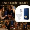Glazen Zwaanvormige Fles met Gedetailleerd Ontwerp Staand op Twee Poten Decoratieve Container voor Vloeistoffen met Bijpassende Cadeaubox Verpakking
