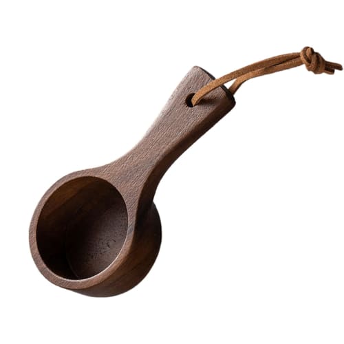 

Wooden Coffee Scoop, Coffee Bean Measuring Spoon, Secure Grip Measuring Scoop for Coffee Beans, Ground Beans, and Tea, Kitchen Tablespoon with Long an