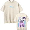 Washed Vintage Anime ReZERO Starting Life In Another World Tshirt Subaru Natsuki Graphic T Shirt Men Women Oversized Tshirts