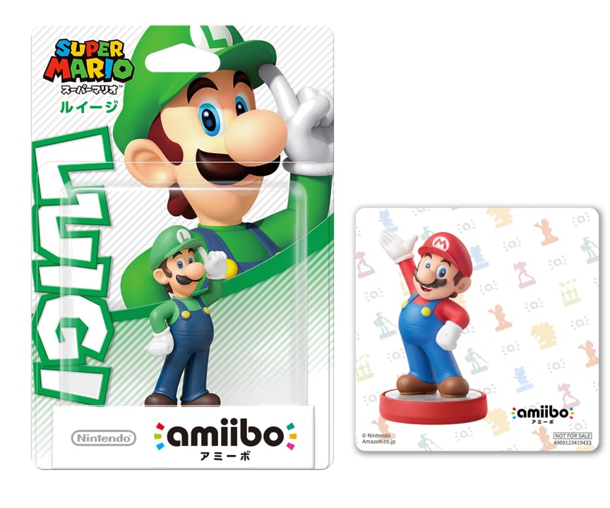 

amiibo Луиджи Марио В комплекте оригинальная наклейка (Супер Серия) [Бонус]