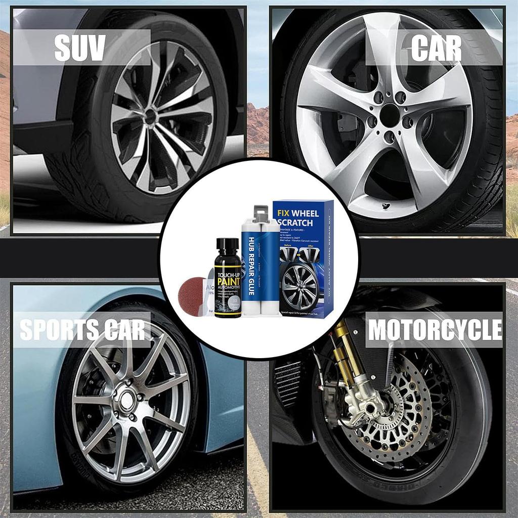 Wheel Scratch Remover, Wheel Repair Kit, Aluminum Wheel Gully Scratch Repair, Car Wheel Scratch