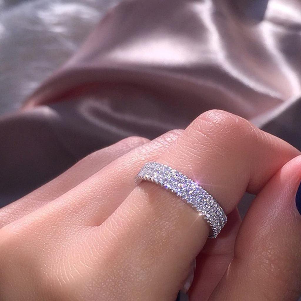 Women Diamond Ring Light Luxury Fashion Diamond Ring Jewelry Gift For Women Girls