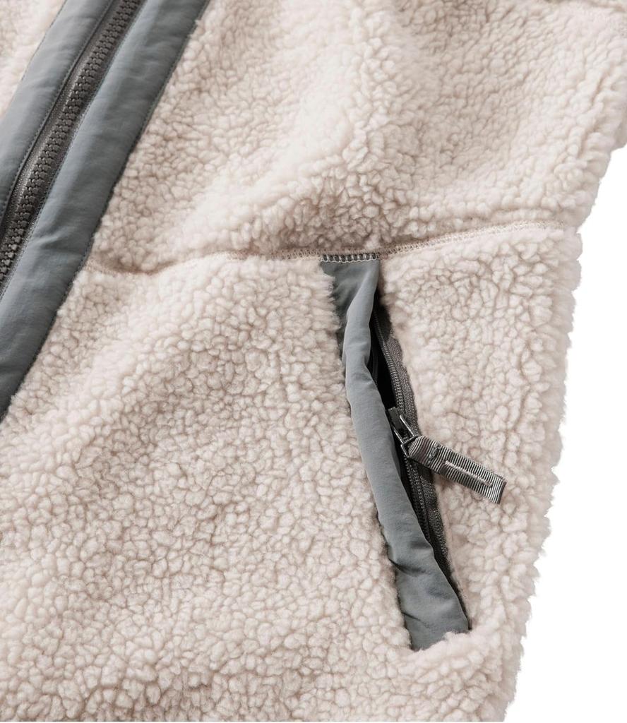 LL Bean Bean Sherpa Fleece Long US 1000106875 Women's Vest, Fit, Petite, XS, Soapstone, Brown,