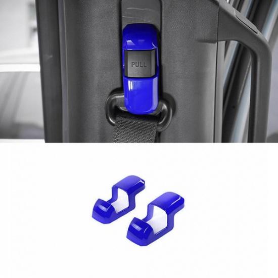 Car Seat Belt Buckle Adjust Frame Trim For Ford F150 F-150 2015- Bright Blue