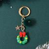 New Christmas Tree Santa Claus Keychains Bag Charm For Women Exquisite Bag Pendant Car Key Ring Jewelry Christmas Gift
