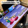 Grote MuispadKirby Gepersonaliseerde Naam Tekst Bureau Mat Antislip Gaming Pad