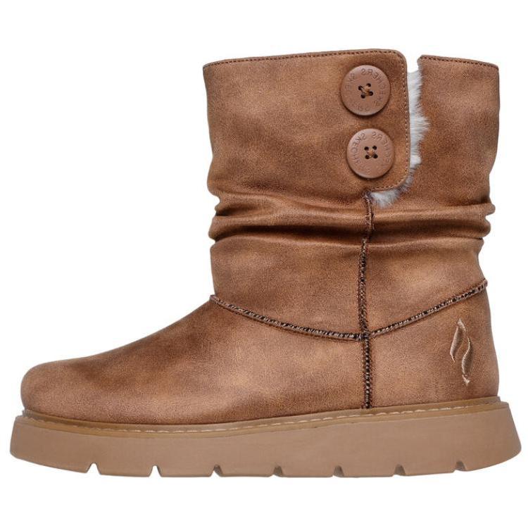 Skechers Keepsakes Lite - Freezing Low Comfortable Fashion Short Snow Boots Women boots Brown 167889-CSNT 38