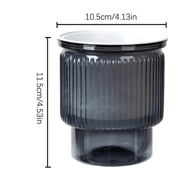 Mini Self Watering Flower Pot Fish Tank Transparent Plastic Plant Pots Self Watering Planter Pot Vase For Home Decoration