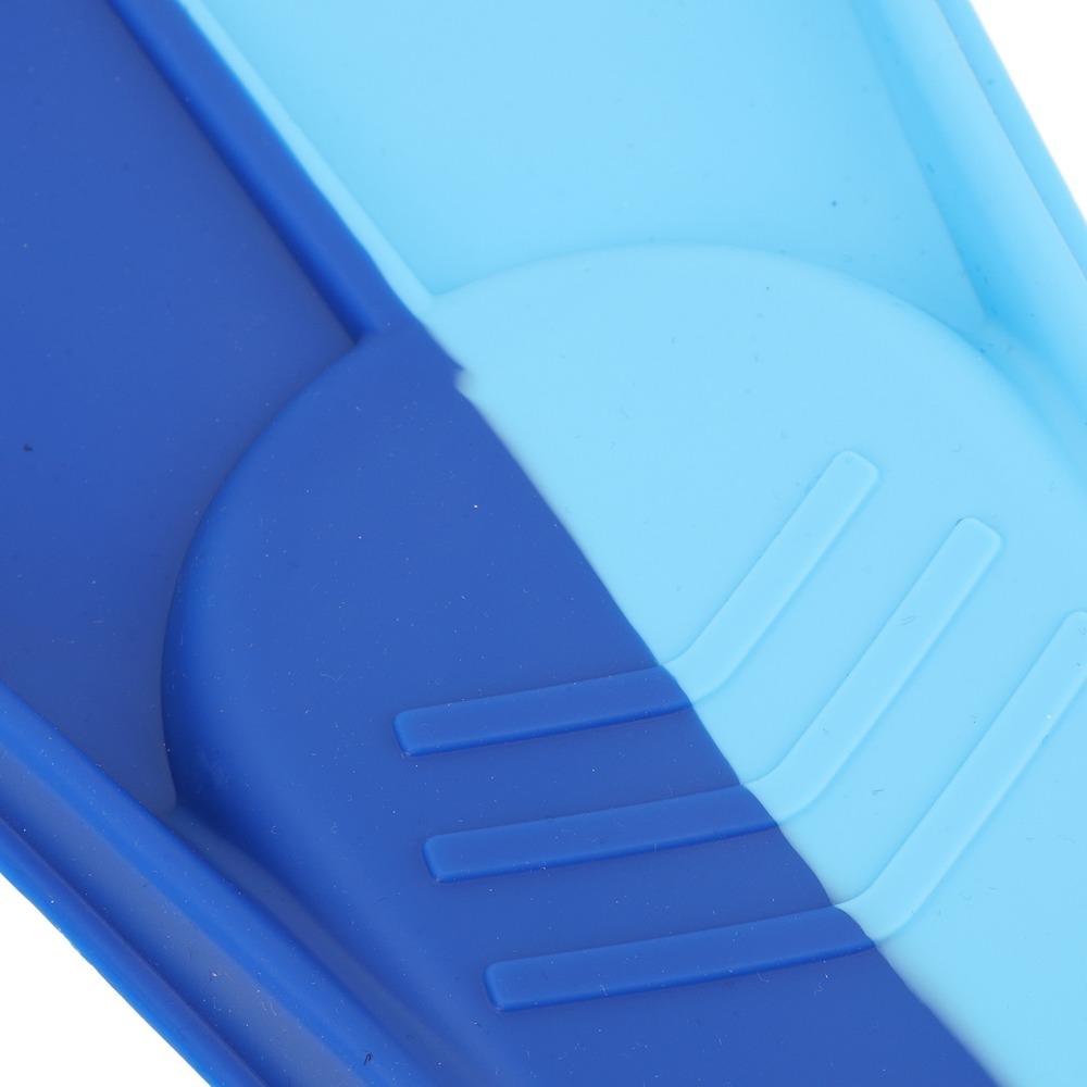 2PCS Silicone Swimming Training Flippers Blue Swim Training Fins Short Blade Fins Pool Use